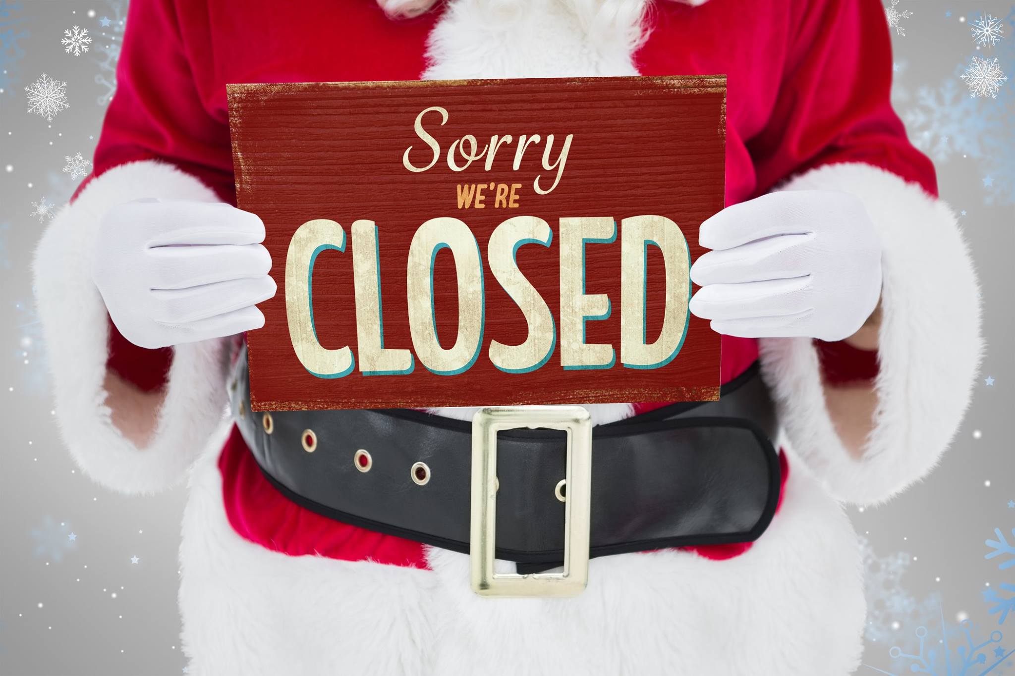 Closed Christmas and New Years Day